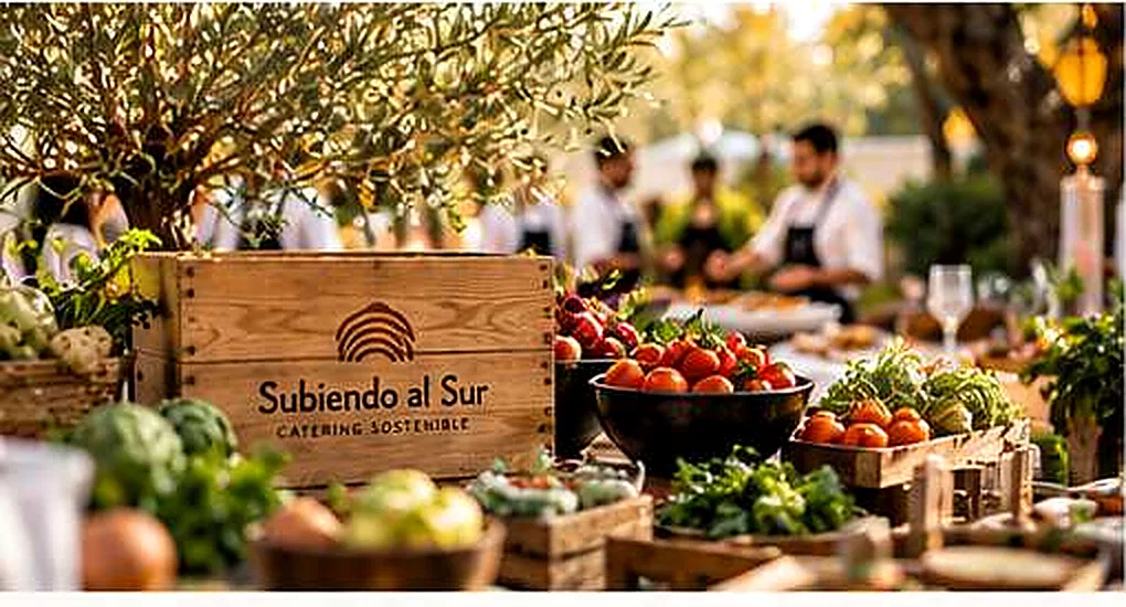 Preparación de ingredientes y productos frescos en un evento