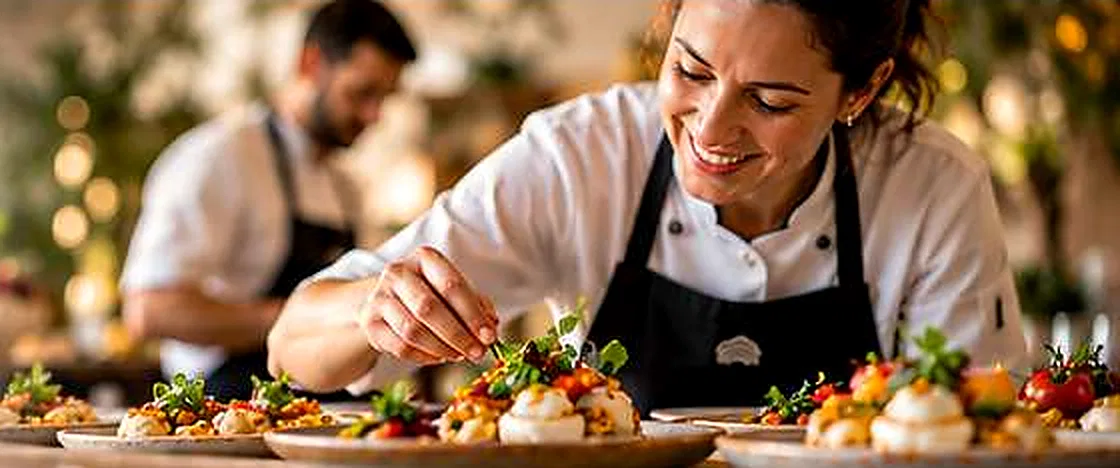 Fotografía de catering gastronómico