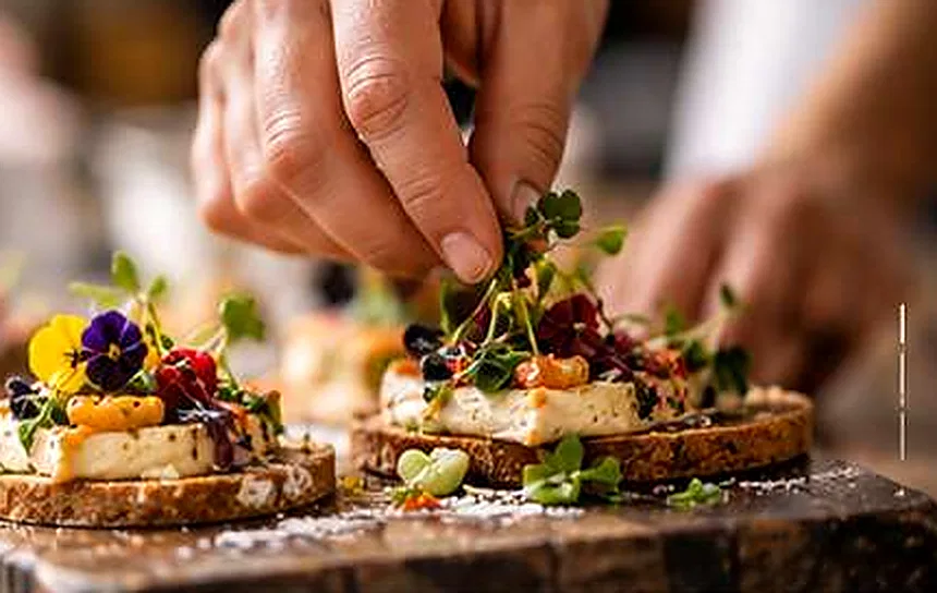 Fotografía de catering gastronómico